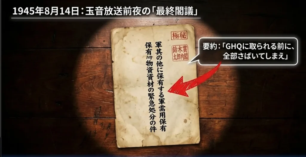 1945年8月14日 玉音放送前夜の極秘閣議決定