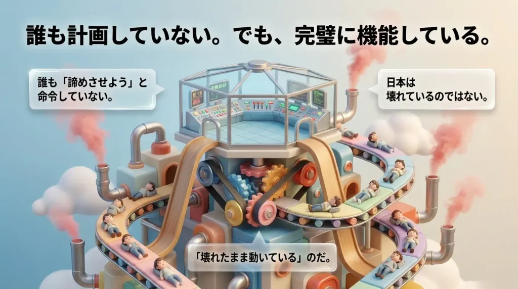 誰も計画していないが完璧に機能している構造を表現した画像