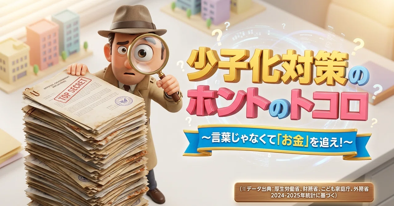 少子化対策の本質と優先順位をお金の流れから解説したイメージ
